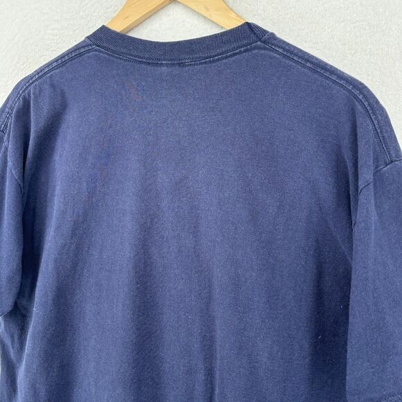 WINNIE THE POOH Shirt Adult L Tigger Butterfly Disney Short Sleeve Cotton Blue - Picture 6 of 13